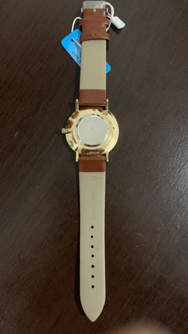 RELÓGIO SOCIAL COOL WOLF MASCULINO PULSEIRA EM COURO MINIMALISTA - Imagem 2