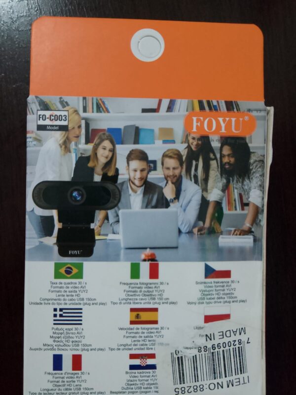 Webcam Full Hd 1080P Fo-C003 Foyu - Imagem 3