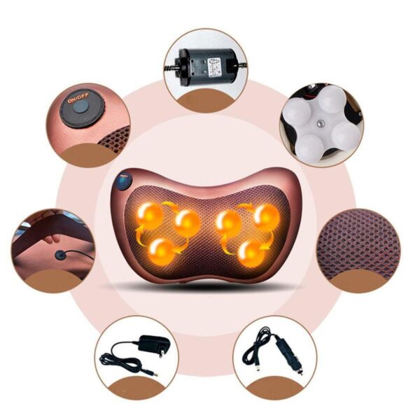 Almofada Massageadora Movimentos Shiatsu Com Cromoterapia – Car e Home - Imagem 2