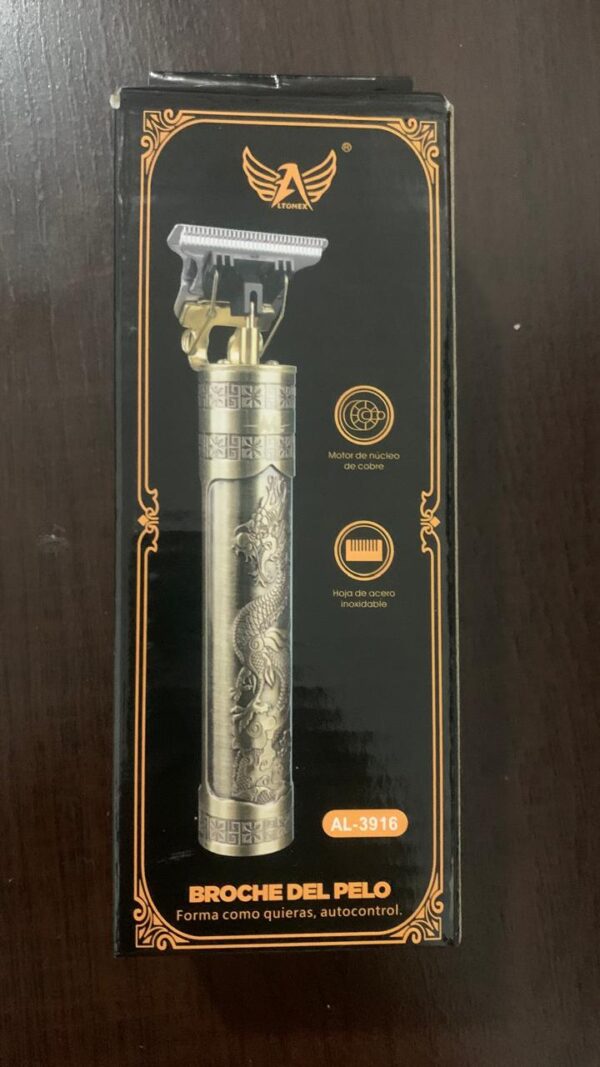 Máquina de Barbear e Cortar Cabelo Sem Fio, Recarregável, Alta Potência, Lâminas de Aço Inoxidável, Design Dragão, Aparador Multifuncional - Imagem 2