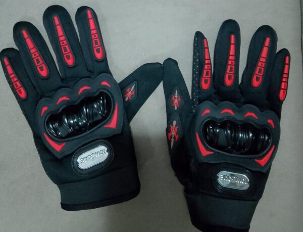 Luva Tow Kie Preta e vermelha Moto Motoqueiro Motocross Bike Trilha