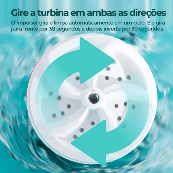 Mini Máquina de Lavar Roupas Panos Toalhas  Ultrassônica Lavanderia USB Lava Louças - Imagem 3