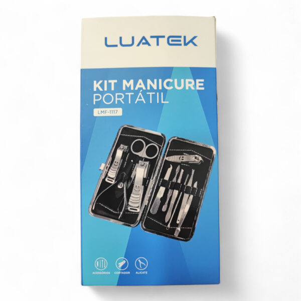 Kit Cortador De Unha Manicure Portatil Estojo Pinca Tesoura