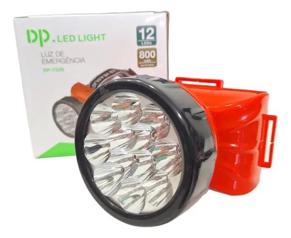 Lanterna Recarregável de Emergência P/ Cabeça 12 Led 800mAh DP-722B - Imagem 5
