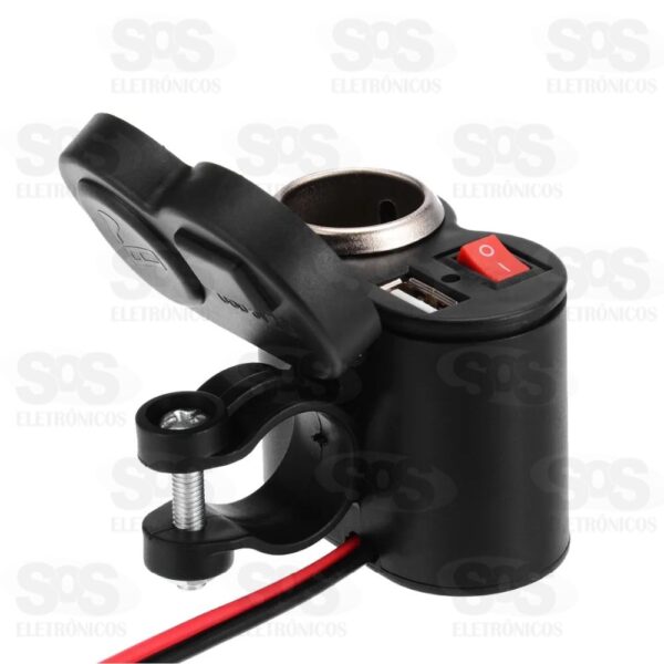 Carregador USB e Acendedor para Motos 12V Altomex AL-28CH - Imagem 2