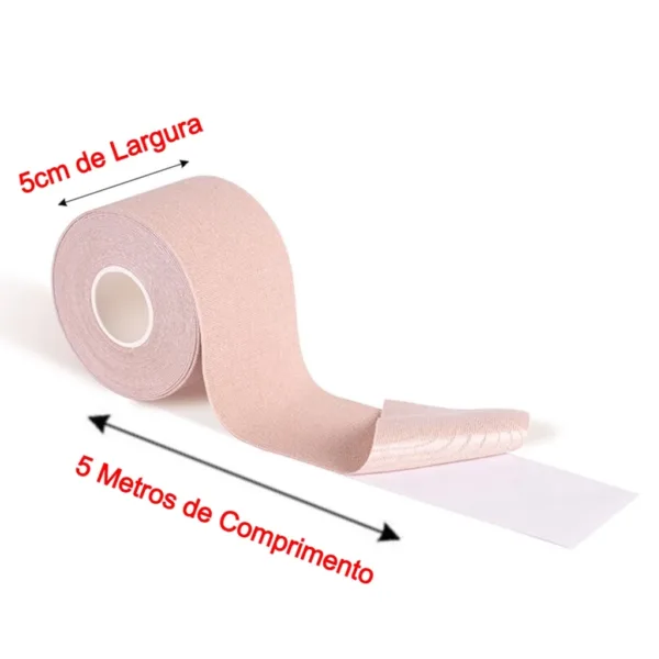 Sutiã Adesivo Levanta Peito Seios Fita Invisivel Boob Tape À Prova D’Água e Resistente ao Suor - Imagem 2